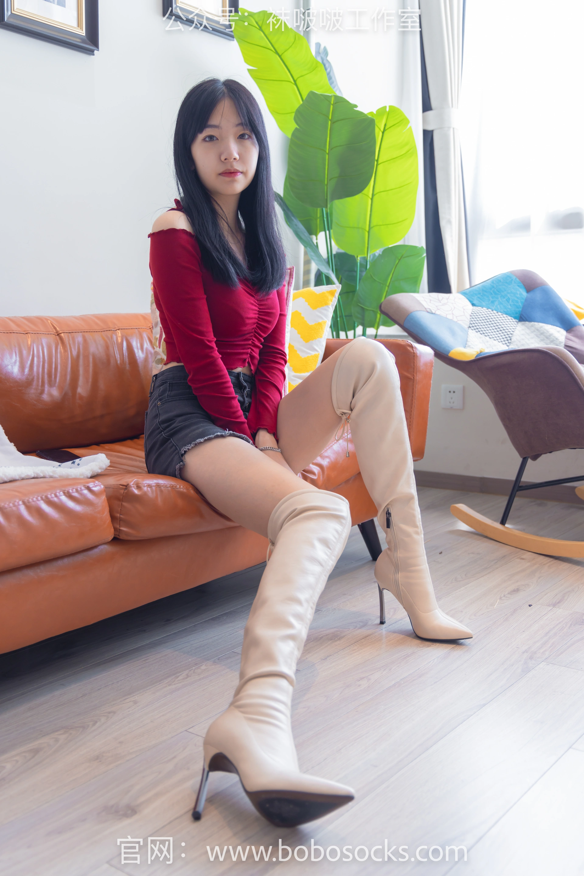 [BoBoSocks袜啵啵]NO.120 小甜豆-高跟长靴、白棉袜、裸足 2