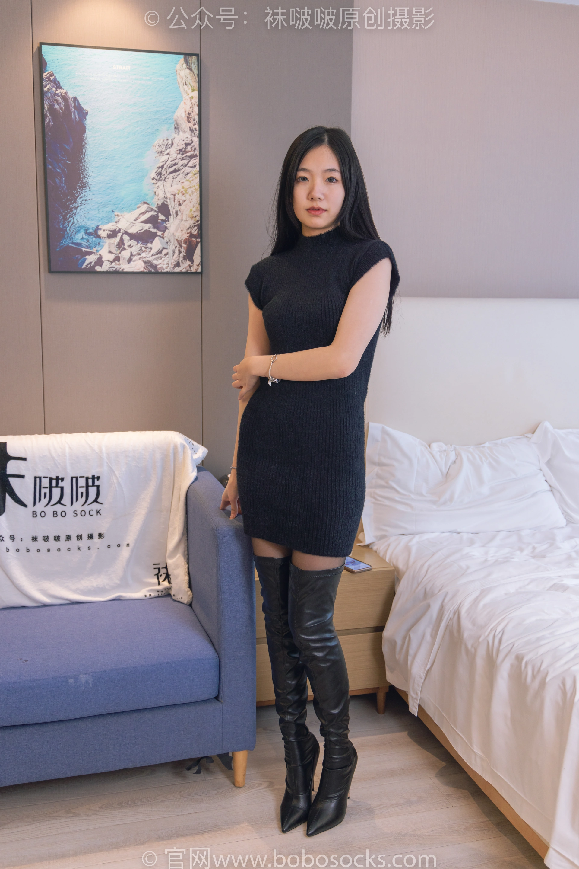 [BoBoSocks袜啵啵]NO.194 小甜豆-高跟长靴、凉鞋、黑丝（脚尖微加固款）、裸足、穿鞋踩黄油，香蕉剧情 1